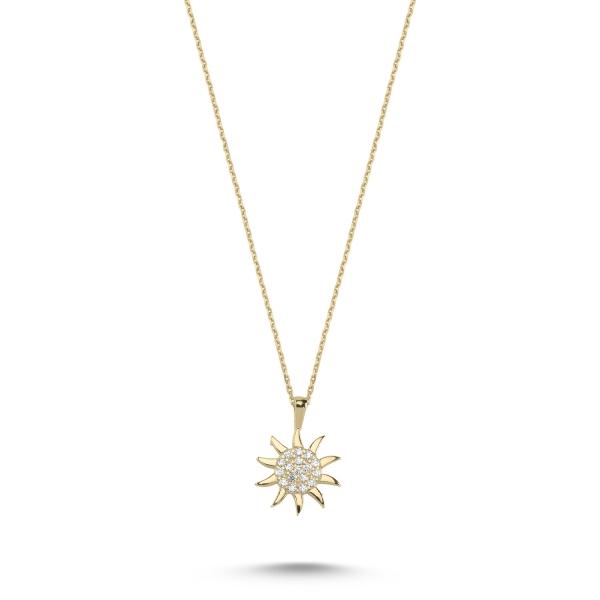 Sun Necklace In Sterling Silver