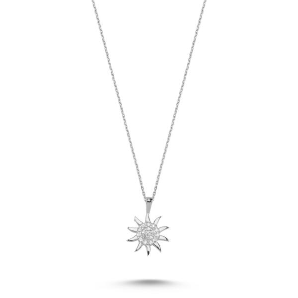 Sun Necklace In Sterling Silver - Zehrai