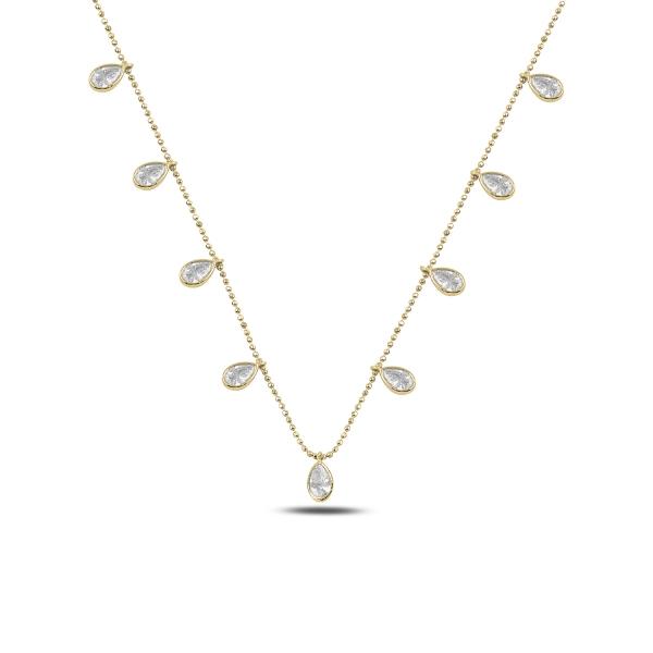Buy Teardrop Dangle Choker Necklace in Sterling Silver